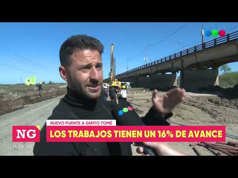 Nuevo puente a Santo Tome: los trabajps tienen un avance del 16%