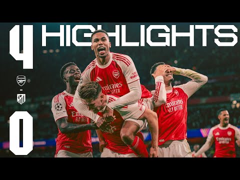 HIGHLIGHTS | Arsenal vs Atletico Madrid (4-0) | Gyokeres, Martinelli and Gabriel all score | UCL