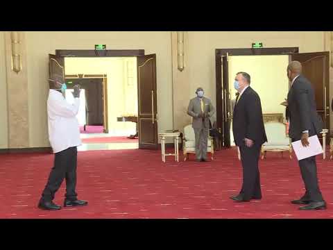 Museveni received the credentials of H.E Vladlen Semivolos, the new Russian Ambassador to Uganda.