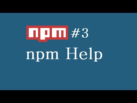 npm Tutorial for Beginners 3 npm Help