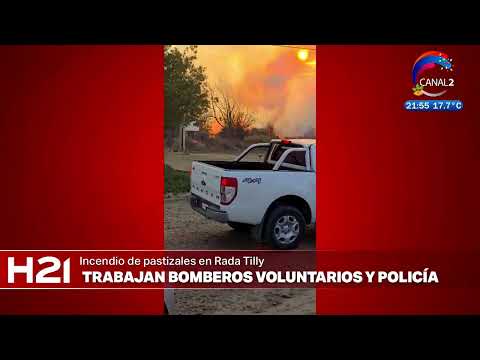 URGENTE: Incendio de pastizales en Rada Tilly.