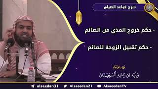 صورة ( حكم خروج المذي من الصائم - حكم تقبيل الزوجة للصائم )