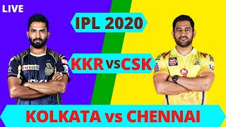 Live IPL 2020 | KKR vs CSK | Kolkata Knight Riders vs Chennai Super Kings | Live Scorecard | ***