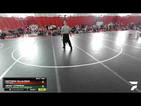 58-59 Lbs Round 2 - Henry Schwenn, Poynette Panther Youth Wrestling Vs Matthew Villalobos, Wiscons