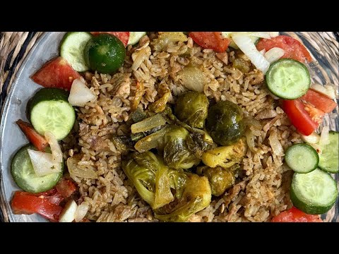 Chicken Fried Rice & Savory Brussel Sprouts!!