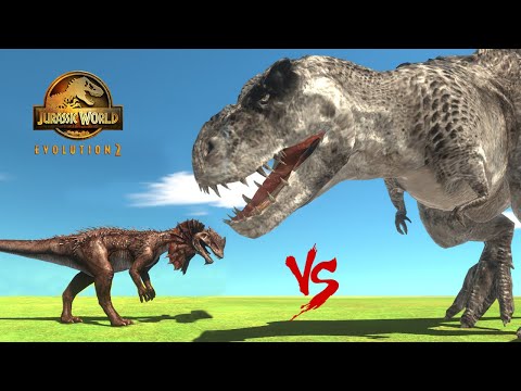 DILOPHOSAURUS vs VREX (Carnivore Dinosaurs) - Animal Revolt Battle Simulator