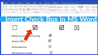 How To Insert Check Box in Microsoft Word | How To Put Tick Box in Word