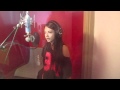 Sabrina Vaz In A Studio Session Recording the Song  