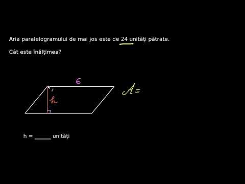 Determinarea înălțimii unui paralelogram