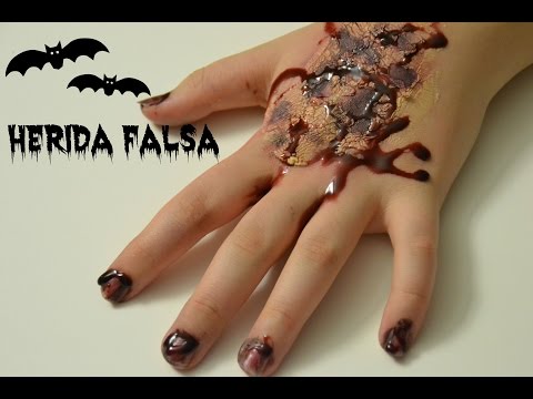 Herida de zombie para Halloween, terrorifica...