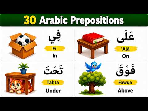 30 Arabic Prepositions with Examples | Learn Arabic Grammar