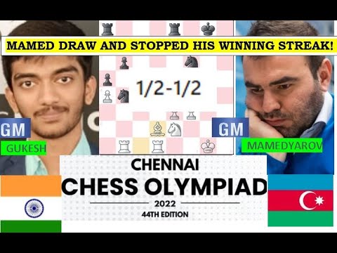 The Draw is Inevitable  I  Gukesh [INDIA] vs Mamedyarov [AZE] Chess Olympiad 2022 Round 9