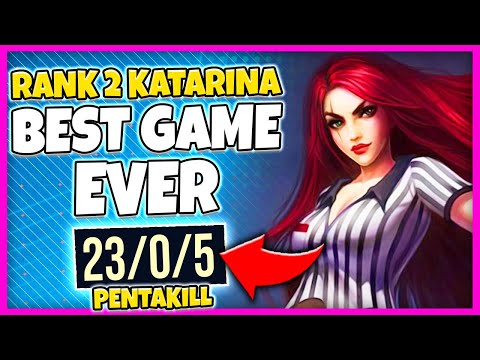 RANK 2 KATARINA'S GREATEST GAME OF HIS LIFE! (PENTAKILL INSANE CARRY) - League of Legends | Katlife