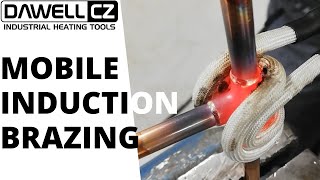 Silver brazing of copper tubes using 10kW induction heater | DAWELL DHI-120C