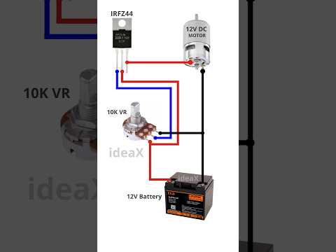 Control DC Motor Speed with This Simple Circuit! ⚙️ #electronics #diy #ideax
