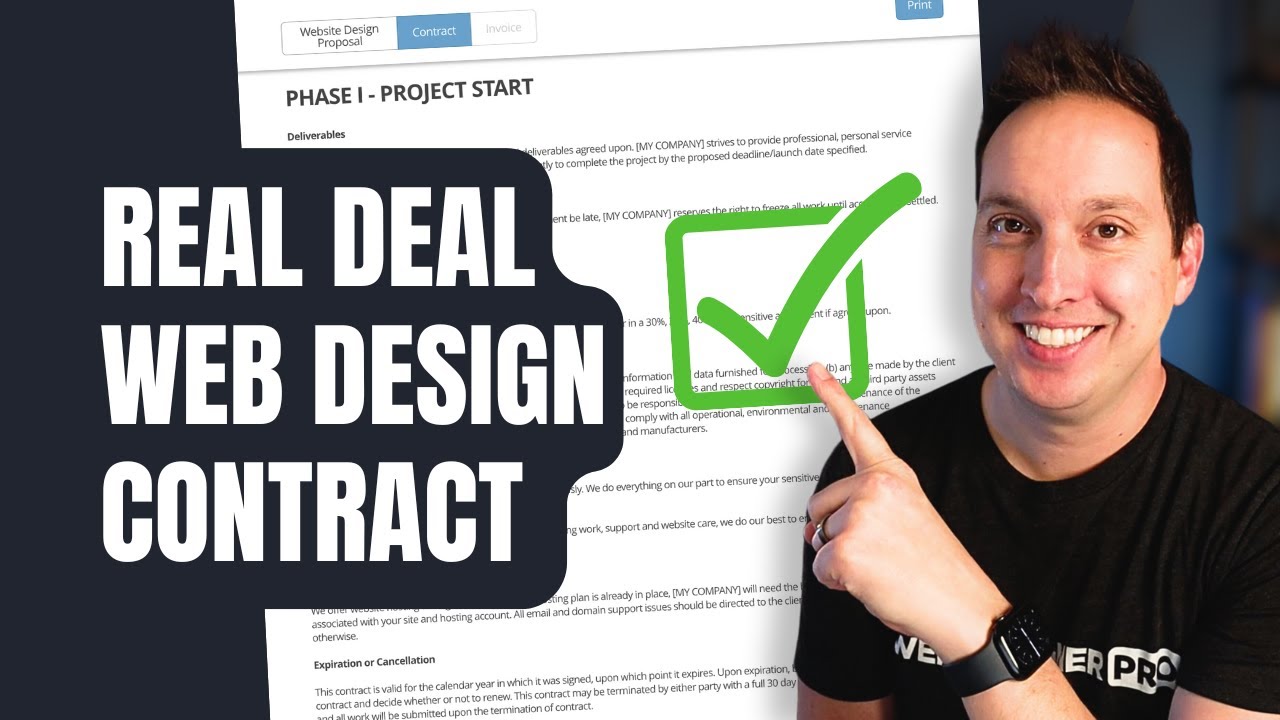 Website Design Contract Template (real world example)