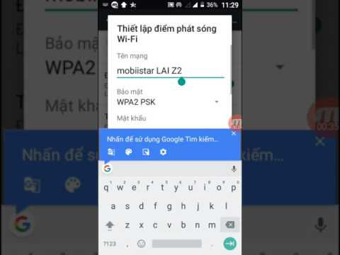 Cách chia sẻ 3G làm wifi trên Mobiistar Lai Z2