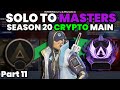 TOXIC VANTAGE TEAMMATE?! CRYPTO MAIN Solo Queue to Masters in Season 20 Apex Legends - Part 11
