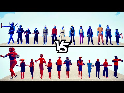 TAEKWONDO TEAM vs BOXER TEAM - Totally Accurate Battle Simulator