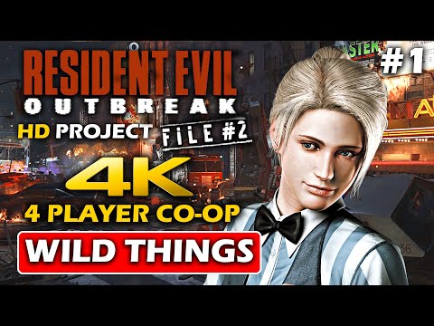 RESIDENT EVIL OUTBREAK FILE 2 HD Project - "Wild Things" Walkthrough ONLINE CO-OP (4K 60FPS)