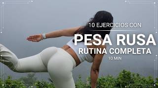 🔥 10 Ejercicios con Pesa Rusa | 10 Repeticiones por Ejercicio | Rutina Completa de 10 Minutos