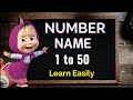 Number Name, Number Name 1 to 50, Number with spelling, Number song, Counting with spelling