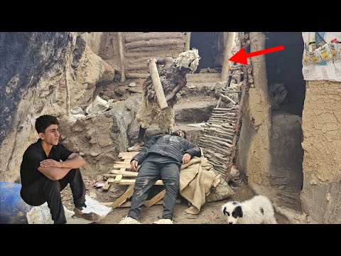 Omid's miraculous rescue from the clutches of the wild caveman by Hussein