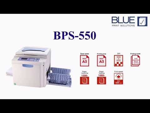 BPS 550 Blue Digital Duplicator (A3 Print)