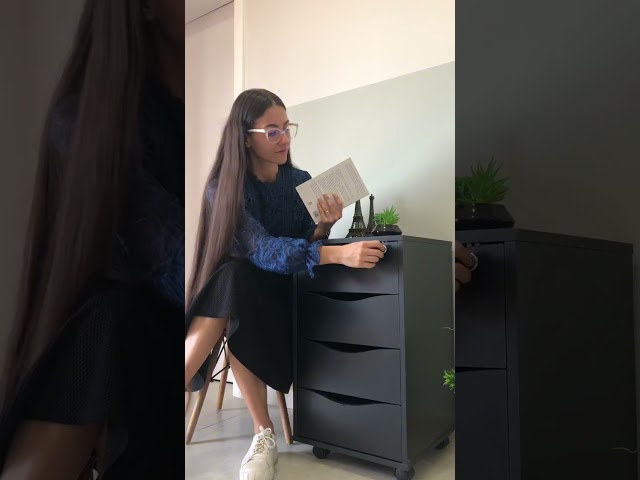 Gaveteiro com Rodízios Bit 4 Gavetas com Chave Branco - Artany