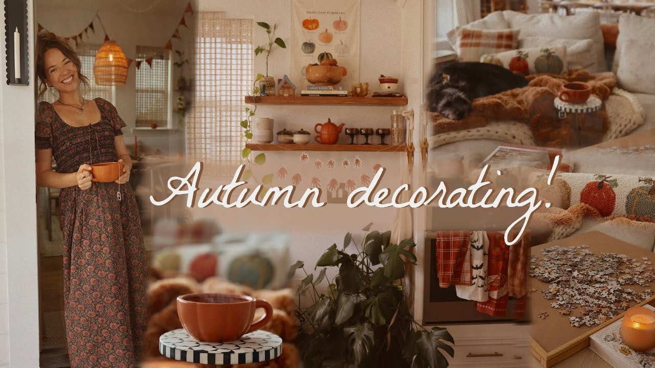 Decorating for fall... 🍂 cozy home tour, seasonal DIYs, & baking biscuits!