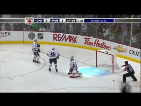 Alex Burrows - OT Goal Vs. Chicago (Game 7) - 2011 Playoffs - HD