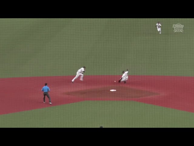 【ファーム】バファローズ・宜保翔 二遊間難しい打球を流れるような守備でさばきアウトにする!! 2025年7月29日 オリックス・バファローズ 対 広島東洋カープ