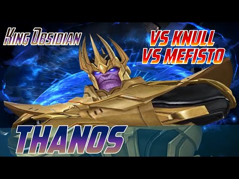 THANOS KING OBSIDIAN VS MEPHISTO Y KNULL+ROTACION WBU TEST MARVEL FUTURE FIGHT