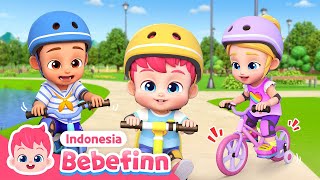 Download lagu Ayo Naik Sepeda! | EP99 | Kiri-kanan! Putar setangnya | Lagu Anak | Bebefinn Bahasa Indonesia mp3