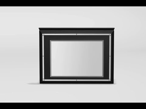 FURNITURE OF AMERICA: Bellanova Mirror (CM7979BK-M) image 1