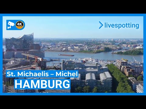 🔴 LIVE: Hamburg Michel – Webcam mit Panoramablick auf Hafen