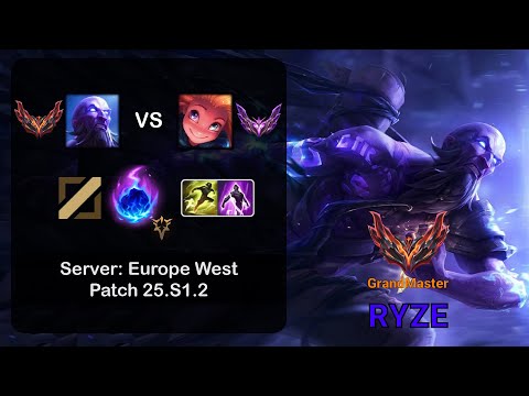 Ryze Mid vs Zoe - EUW GrandMaster - Patch 25.S1.2