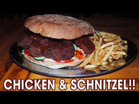 Maltese Fried Chicken and Pork Schnitzel Sandwich Challenge in Malta!!