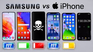 Battery Test - Samsung Galaxy S21 Ultra vs Note 20 Ultra vs S20 Ultra vs iPhone 12 Pro Max!