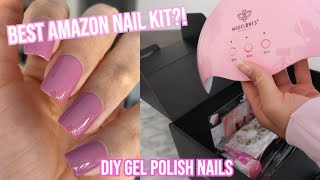 Trying Amazons Best Gel Polish Kit | step by step how to do gel polish nails at home for beginners