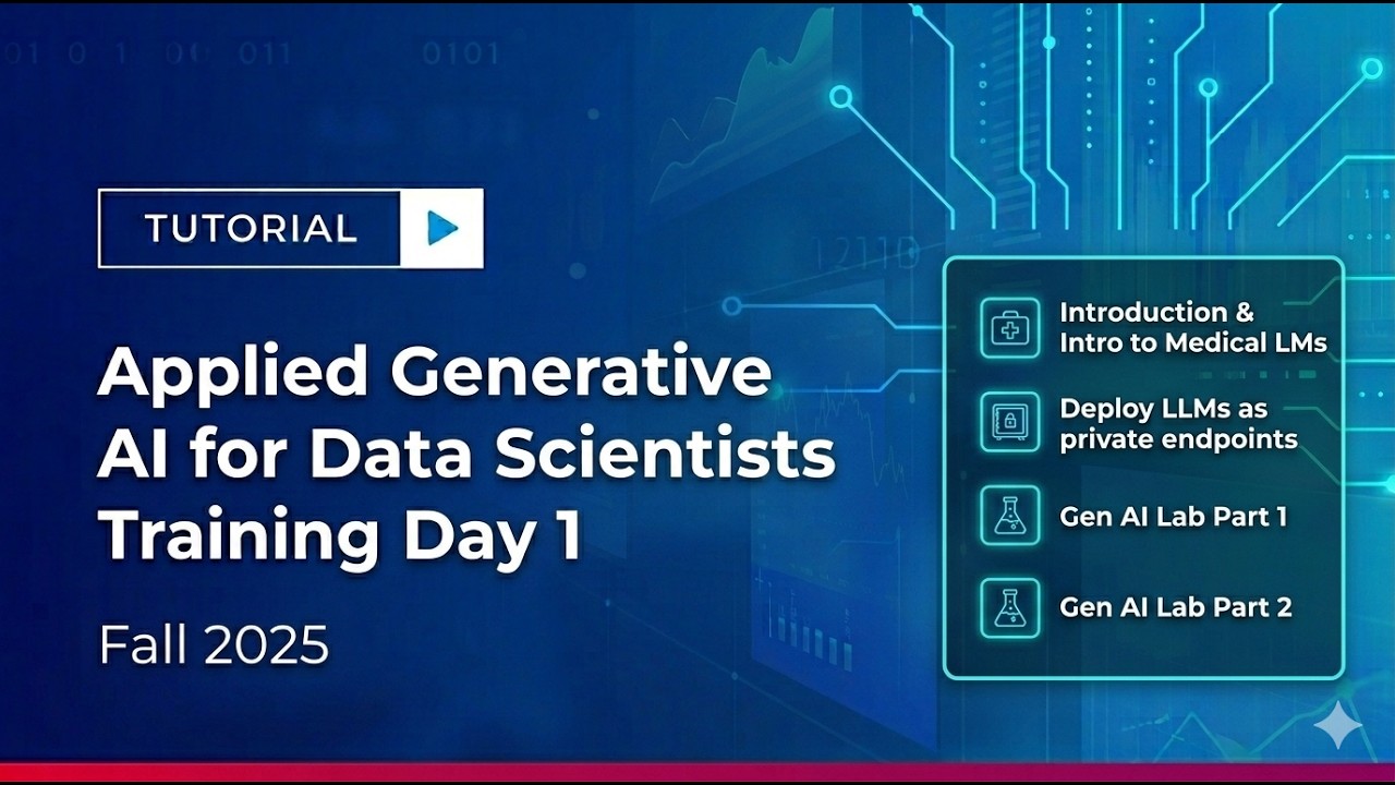 Applied Generative AI for Data Scientists Training Day 1