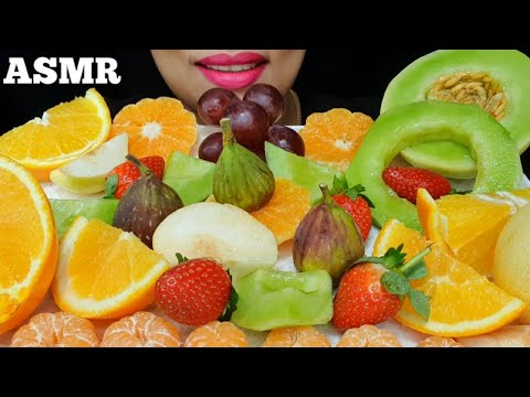ASMR:FRUIT PLATTER*MIXED FRUITS*(NO TALKING) EATING SOUND||ZAKIA-ASMR