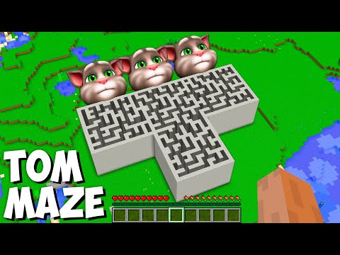 I can SPAWN a BIGGEST TALKING TOM MAZE in Minecraft ! WHERE DOES SECRET MAZE LEAD TALKING TOM Giant!