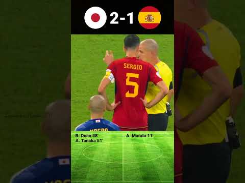Japan vs Spain World Cup 2022🔥🔥 #football #worldcup