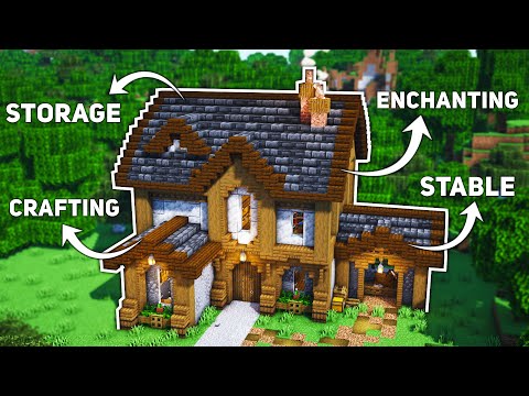 Minecraft Large Farmhouse Tutorial How To Build