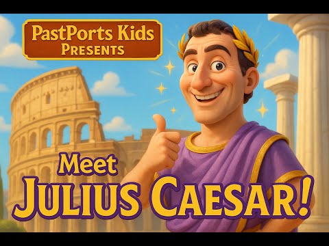 Who Was Julius Caesar? 🏛️ | The Boy Who Became a Roman Ruler 🛡️| PastPorts Kids Presents