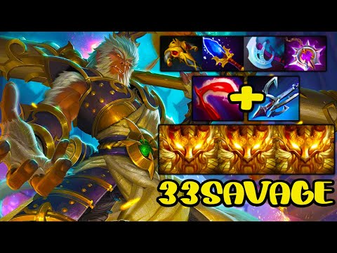 CRAZY 33SAVAGE [ Monkey King ] INTENSE TEAM FIGHT - DOTA 2 GAMEPLAY