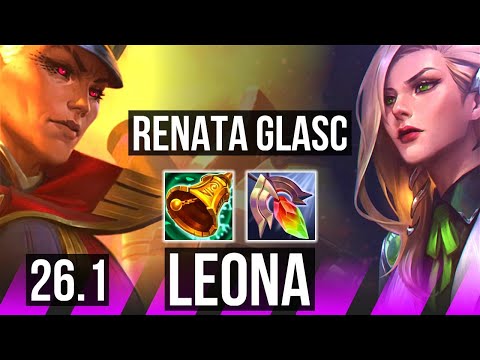 RENATA GLASC & Karthus vs LEONA & Aphelios (SUP) | Good KDA: 1/1/24 | KR Grandmaster | 26.1