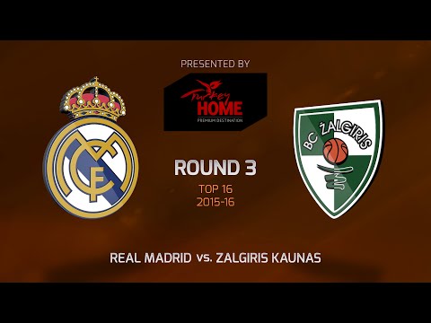 Highlights: Top 16, Round 3, Real Madrid 92-86 Zalgiris Kaunas