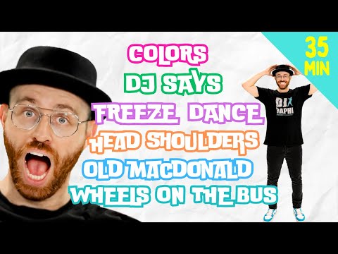 Head Shoulders, Freeze, Colors + more! 👑👓🌟 | DJ Raphi! Songs for Kids